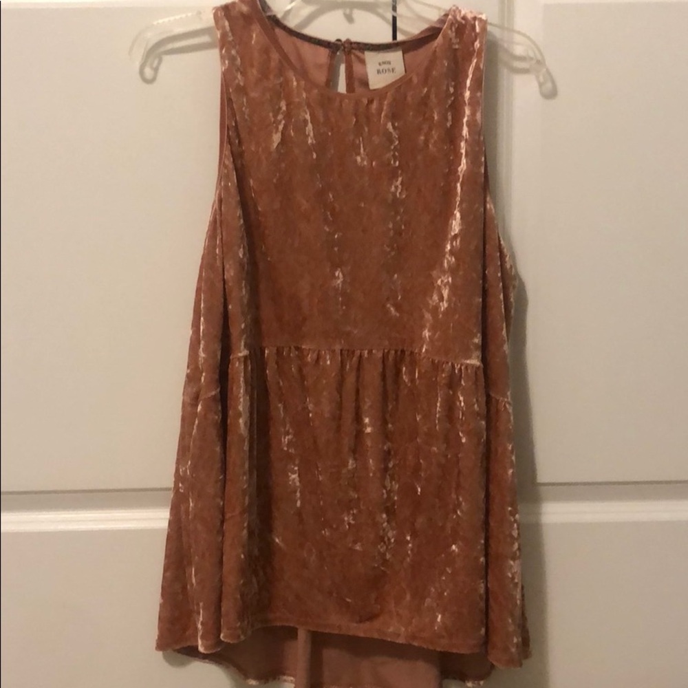 Knox Rose Velvet Tank Top